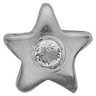 Christina Collect 925 Sterling Silver Topaz Star Small silver star with white topaz, model 603-S5
